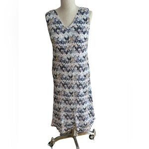 NWT!  Charle B  Sleeveless Printed Cotton Gauze Dress